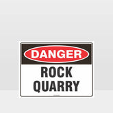 Custom Gate Signs,Danger Rock Quarry Sign